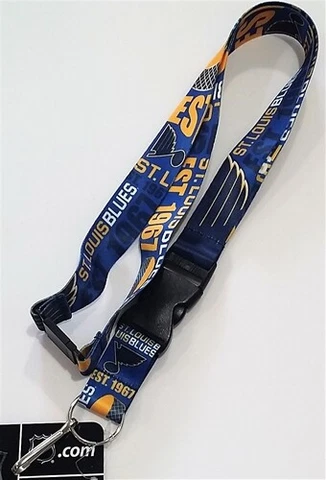 St. Louis Blues Hockey Team Logo NHL Dynamic Lanyard Keychain w/ Safety Clip Cover