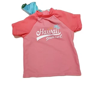 Zara girl size 12-24 Months pink floral printed swimwear swim shirt top - Picture 1 of 5