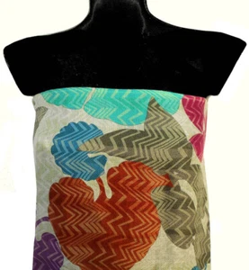 MISSONI HOME Strandtüch SCHAL PAREO 100% LEINEN FRANSEN 90x180cm BETTY 100 - Picture 1 of 6