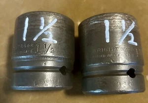 2pcs. Wright Tool 6 Point 1” Drive 1-1/2” Shallow Impact Socket # 8848, USA - Picture 1 of 3