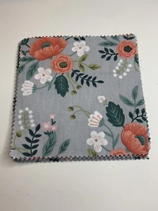 20 - 5" x 5" Moda Fabric Squares(Gray W/ Multi Colors Flowers) - Picture 1 of 3