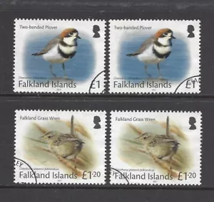 1997 FALKLAND ISLANDS SMALL BIRDS £1 X2 & £1.20 X 2 SG1375/6 FINE USED. - Picture 1 of 1