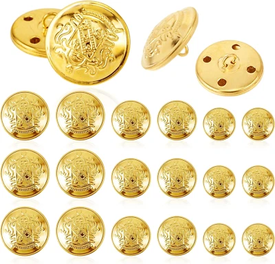 18Pcs Gold Buttons for Blazer Button Set Metal Brass Buttons Vintage Coat Button - Image 1 of 4