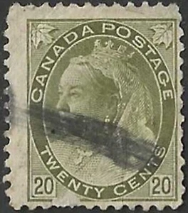 Canada #84 "Queen Victoria" Fine Used 1898 Numeral Issue (B) - Picture 1 of 2