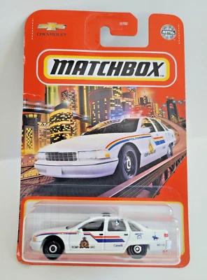 Matchbox 2021 32/100 Chevy Caprice Classic White RCMP Canada - Image 1 of 3
