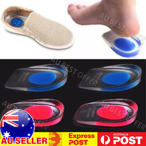 Shoe Cushion Heel Pain Relief Fasciitis Gel Support Insoles Shoe Pad x2 AU