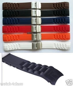 Reloj de buceo deportivo extremo curvo 22 mm o 20 mm correa de goma correa de silicona pulsera - Imagen 1 de 7