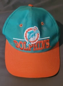 Miami Dolphins Mütze Vintage Snapback Cap Orange Blau The Game USA Made - Bild 1 von 5