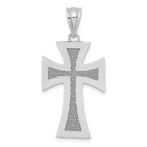 14K White Gold Medieval Cross Pendant - Picture 1 of 1
