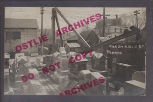 Mason City IOWA RPPC c1910 ADVERTISING Monumento Opere TOMBSTONE Marcatori Tomba IA - Foto 1 di 3