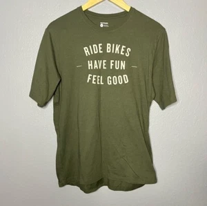 Trek Cycling Ride Bikes Olive Tee Men's Size Medium - Picture 1 of 3