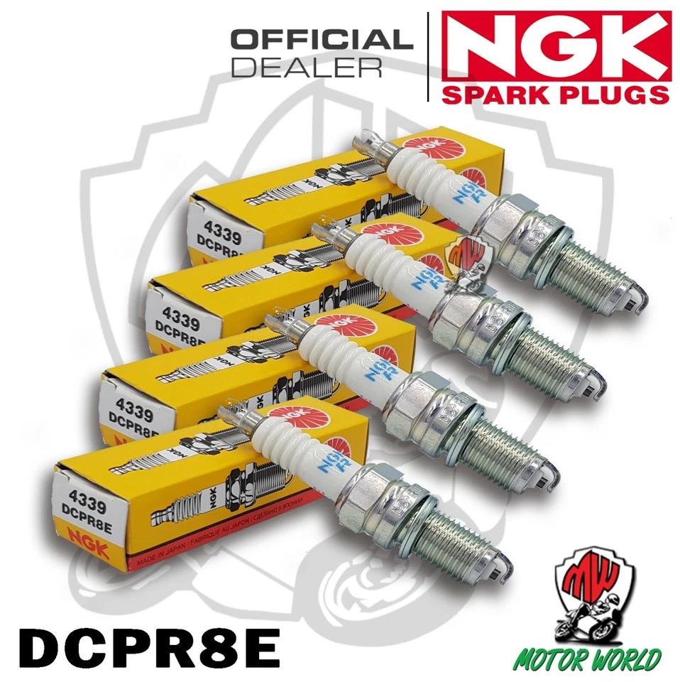 Kit 4 Velas De Encendido NGK DCPR8E Chevrolet Aveo 1.2 2008 En Adelante - Imagen 1 de 1