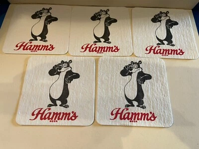Lote De 5 Posavasos De Colección Hamms Hamm's Cerveza Blanca Texturizados  Foto 1 de 3