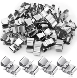 50 Pcs Trailer Frame Wire Clips Stainless Steel Metal Cable Clips 0.89 Inch New - Picture 1 of 6