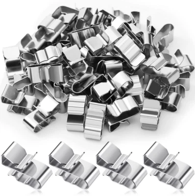 ZHENGMY 50 Pcs Trailer Frame Wire Clips Stainless Steel Metal Cable Clips 0.89 Inch New