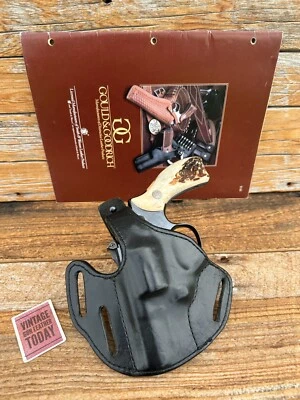 Gould Goodrich Black Leather OWB Holster For S&W K Ruger Colt Llama Revolver - Image 1 of 2