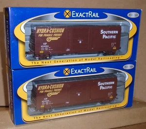 : Exact Rail HO ... 2 "Southern Pacific 6,033 Cu. Ft. Single Door Boxcars" Boxed - Picture 1 of 16