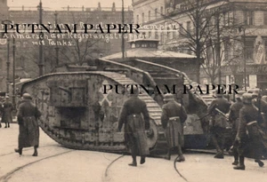 Tanque alemán Freikorps Panzer Soldiers 1919 Revolución Foto Real Postal RPPC - Imagen 1 de 3