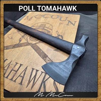 FORJADO A MANO 18" ENCUESTA TOMAHAWK POR MARK MCCOUN A PRUEBA DE BALAS  Foto 1 de 4