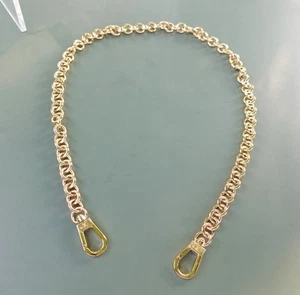 LOUIS VUITTON SHOULDER STRAP 67CM bag carabiner pochette chain gold logo lv - Imagen 1 de 18