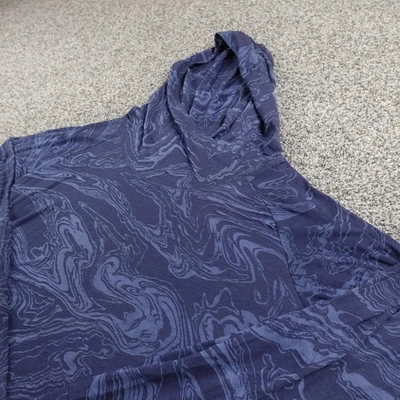 Camisa Columbia feminina XL estampa azul com capuz leve pulôver com capuz ao ar livre - Imagem 1 de 4