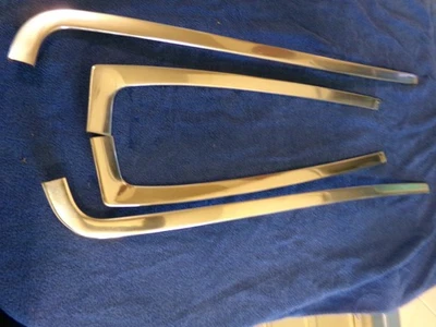 80-96 Ford F150 Bronco Chrome Windshield Trim Outside Molding 4 Piece TOP - SIDE - Image 1 of 4