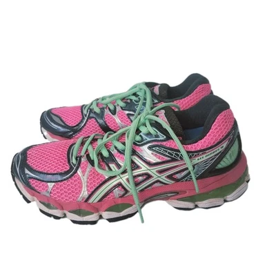 Sneakers da corsa Asics Gel Nimbus 16 rosa verde T485N donna taglia 7,5 - Immagine 1 di 4