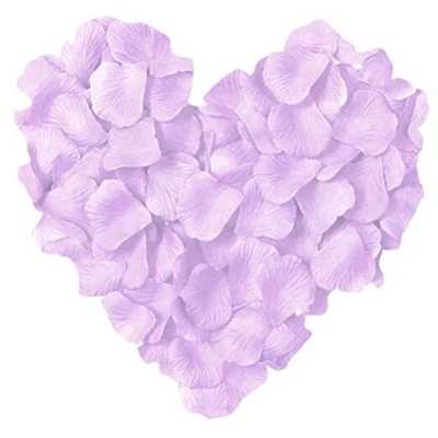 1000 Pieces Artificial Silk Rose Petals Flower Decoration Wedding Light Purple - Image 1 of 4