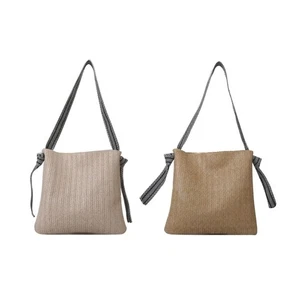 Elegant Straw Bag Casual Shoulder Bag Fashion Beach Vacation for Women Girls - Picture 1 of 10