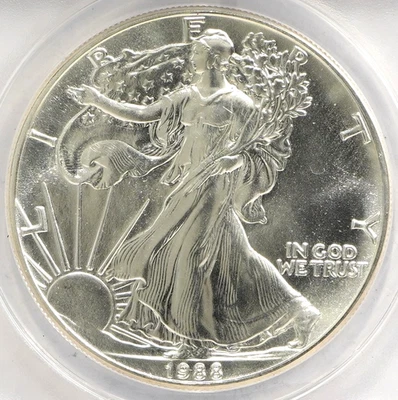 1988 Silver American Eagle ANACS MS-69 - Image 1 of 4