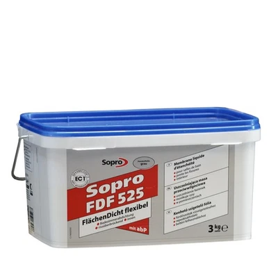 SOPRO BAUCHEMIE GMBH Sopro FlächenDicht flexibel FDF Grau Abdichtung Flüssigfolie Fliesen 3 kg