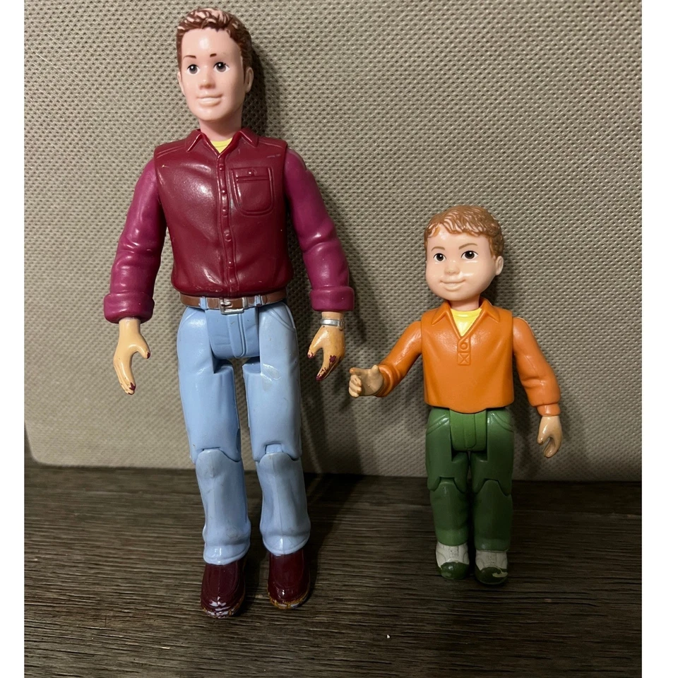 Fisher-Price Loving Family Dad & Son Dollhouse Figures 2006 Mattel Playset Set - Image 1 of 4