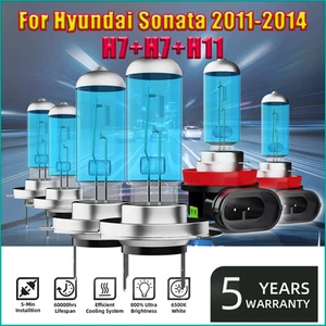 For Hyundai Sonata 2011-2014 Combo Halogen Kit Headlight Fog Light Bulbs - Picture 1 of 7