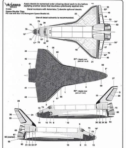 Warbird 1/72 Space Shuttle Tiles decals 72034 for Revell kit - Picture 1 of 1