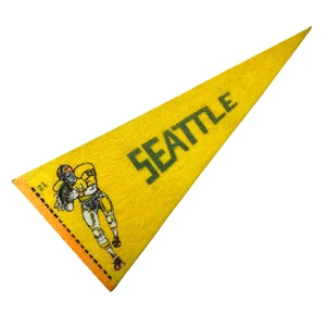 Vintage 1960's SEATTLE Felt Mini Sports Football Pennant 4" x 9" - Picture 1 of 3