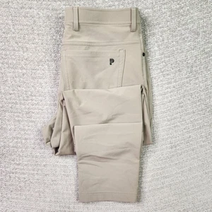 Pantalone Public Rec Uomo Beige Chino Workday Golf Casual 34X28 - Foto 1 di 15