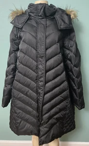 Kenneth Cole Reaction Full Zip/Snap Goose Down Black Puffer Coat Size 3X - Picture 1 of 5