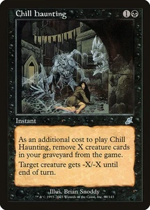 (4x) CHILL HAUNTING - Scourge – MTG Magic the Gathering Card - Uncommon - Picture 1 of 5
