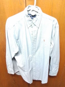 Ralph Lauren Yarmouth Dress Shirt Men 16.5 34-35 Blue/Green Tattersall Check - Picture 1 of 2