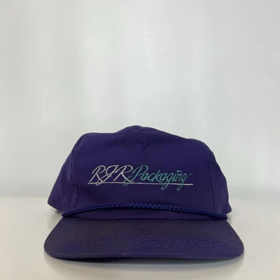 Vintage 90s RJR Tobacco Hat Reynolds Purple Snap Back Trucker USA 1990s - Image 1 of 4