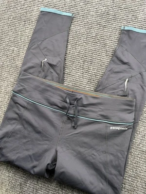 Leggings Patagonia Peak Mission apertadas femininas tamanho grande cinza azul ao ar livre nova sem etiquetas - Imagem 1 de 4