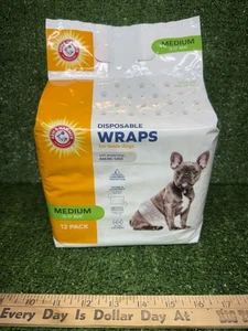 Envolturas desechables Arm & Hammer para perros machos cintura mediana 15-23" - Imagen 1 de 4