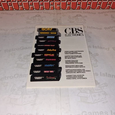 ❤️🕹 CATALOGO COLECOVISION CBS ELECTRONICS 1981 DEPLIANT BROCHURE PUBBLICITà - Immagine 1 di 3