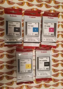 Lote de cartuchos de tinta genuinos Canon PFI-120 - ¡ENVÍO GRATUITO EN EL REINO UNIDO! IVA incluido - Imagen 1 de 8