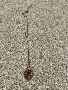 Gorgeous 14k Gold Filled Amethyst Necklace - Picture 1 of 6