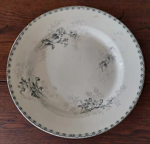 Plat de service rond terre de fer Ht Boulenger & Cie Choisy le Roi décor Roscoff - Foto 1 di 7