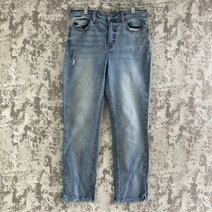 KanCan Damenjeans 27 hohe Knöchel dünn gerissen Stretch leicht gewaschen Denim - Bild 1 von 16