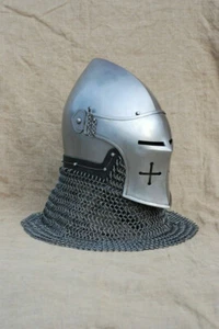 Casco vichingo personalizzato SCA HNB calibro 16 acciaio combattimento bacino grifone casco - Foto 1 di 7