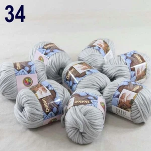 8BallsX50g Special Thick Worsted 100% Cotton Hand Knitting Yarn Soft Sage 422-34 - Picture 1 of 24