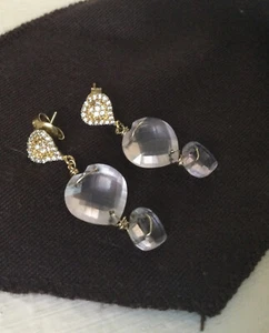 Almbijoux heller Rosenquarz Ohrhänger Herz - Bild 1 von 6